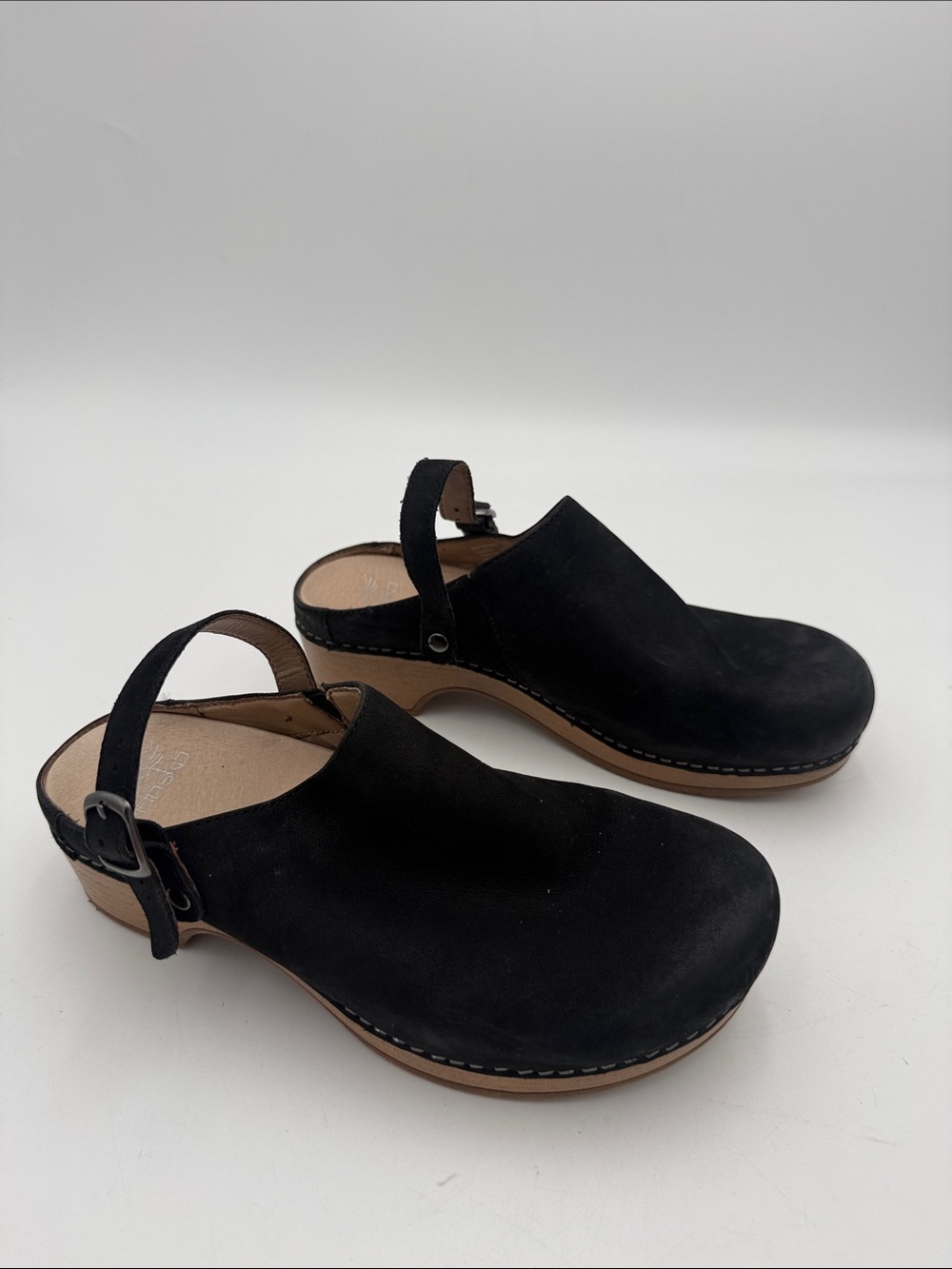 dansko Black Women Suede Slingback Clogs women 38 y2k goth festival casual retro
